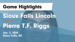 Sioux Falls Lincoln  vs Pierre T.F. Riggs  Game Highlights - Jan. 2, 2024