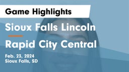 Sioux Falls Lincoln  vs Rapid City Central  Game Highlights - Feb. 23, 2024