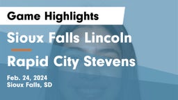 Sioux Falls Lincoln  vs Rapid City Stevens  Game Highlights - Feb. 24, 2024