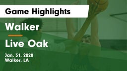 Walker  vs Live Oak  Game Highlights - Jan. 31, 2020
