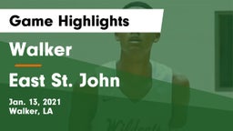Walker  vs East St. John  Game Highlights - Jan. 13, 2021