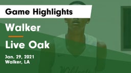 Walker  vs Live Oak  Game Highlights - Jan. 29, 2021