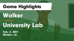 Walker  vs University Lab  Game Highlights - Feb. 3, 2021