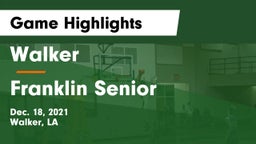 Walker  vs Franklin Senior  Game Highlights - Dec. 18, 2021