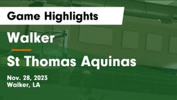 Walker  vs St Thomas Aquinas Game Highlights - Nov. 28, 2023