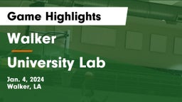 Walker  vs University Lab  Game Highlights - Jan. 4, 2024