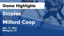 Staples  vs Milford Coop Game Highlights - Feb. 17, 2021
