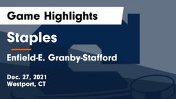 Staples  vs Enfield-E. Granby-Stafford Game Highlights - Dec. 27, 2021