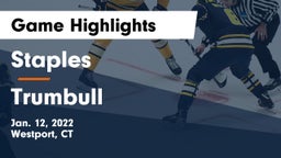 Staples  vs Trumbull Game Highlights - Jan. 12, 2022