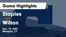 Staples  vs Wilton  Game Highlights - Dec. 14, 2022