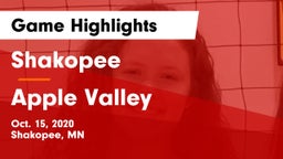Shakopee  vs Apple Valley Game Highlights - Oct. 15, 2020