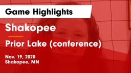 Shakopee  vs Prior Lake (conference) Game Highlights - Nov. 19, 2020