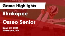 Shakopee  vs Osseo Senior  Game Highlights - Sept. 30, 2023