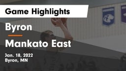 Byron  vs Mankato East  Game Highlights - Jan. 18, 2022