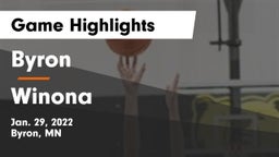 Byron  vs Winona  Game Highlights - Jan. 29, 2022