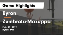 Byron  vs Zumbrota-Mazeppa  Game Highlights - Feb. 23, 2022