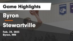 Byron  vs Stewartville  Game Highlights - Feb. 24, 2023
