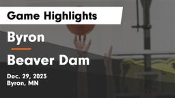 Byron  vs Beaver Dam  Game Highlights - Dec. 29, 2023
