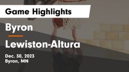 Byron  vs Lewiston-Altura  Game Highlights - Dec. 30, 2023