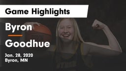 Byron  vs Goodhue  Game Highlights - Jan. 28, 2020