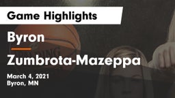 Byron  vs Zumbrota-Mazeppa  Game Highlights - March 4, 2021