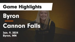 Byron  vs Cannon Falls  Game Highlights - Jan. 9, 2024
