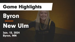 Byron  vs New Ulm  Game Highlights - Jan. 13, 2024