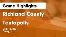 Richland County  vs Teutopolis  Game Highlights - Dec. 18, 2021
