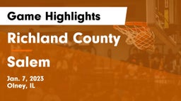 Richland County  vs Salem  Game Highlights - Jan. 7, 2023