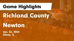 Richland County  vs Newton  Game Highlights - Jan. 26, 2023