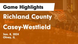 Richland County  vs Casey-Westfield Game Highlights - Jan. 8, 2024