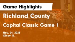 Richland County  vs Capital Classic Game 1 Game Highlights - Nov. 24, 2023