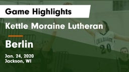 Kettle Moraine Lutheran  vs Berlin  Game Highlights - Jan. 24, 2020