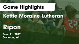 Kettle Moraine Lutheran  vs Ripon  Game Highlights - Jan. 21, 2022