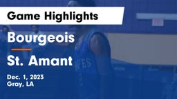 Bourgeois  vs St. Amant  Game Highlights - Dec. 1, 2023