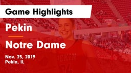 Pekin  vs Notre Dame  Game Highlights - Nov. 25, 2019