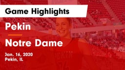 Pekin  vs Notre Dame  Game Highlights - Jan. 16, 2020