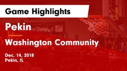 Pekin  vs Washington Community  Game Highlights - Dec. 14, 2018