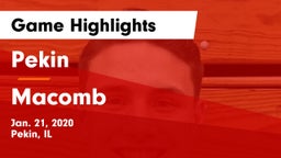 Pekin  vs Macomb  Game Highlights - Jan. 21, 2020