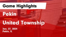 Pekin  vs United Township Game Highlights - Jan. 27, 2024