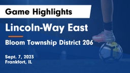 Lincoln-Way East  vs Bloom Township  District 206 Game Highlights - Sept. 7, 2023