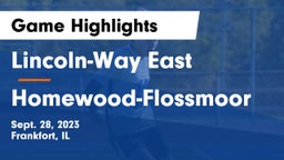 Lincoln-Way East  vs Homewood-Flossmoor  Game Highlights - Sept. 28, 2023