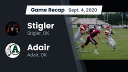 Recap: Stigler  vs. Adair  2020
