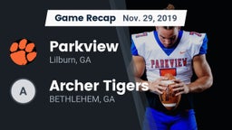 Recap: Parkview  vs. Archer Tigers 2019