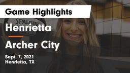 Henrietta  vs Archer City  Game Highlights - Sept. 7, 2021