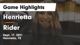 Henrietta  vs Rider  Game Highlights - Sept. 17, 2021