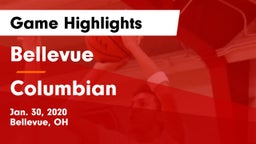Bellevue  vs Columbian  Game Highlights - Jan. 30, 2020