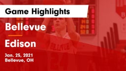 Bellevue  vs Edison  Game Highlights - Jan. 25, 2021