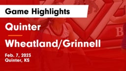 Quinter  vs Wheatland/Grinnell Game Highlights - Feb. 7, 2023