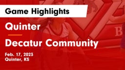 Quinter  vs Decatur Community  Game Highlights - Feb. 17, 2023